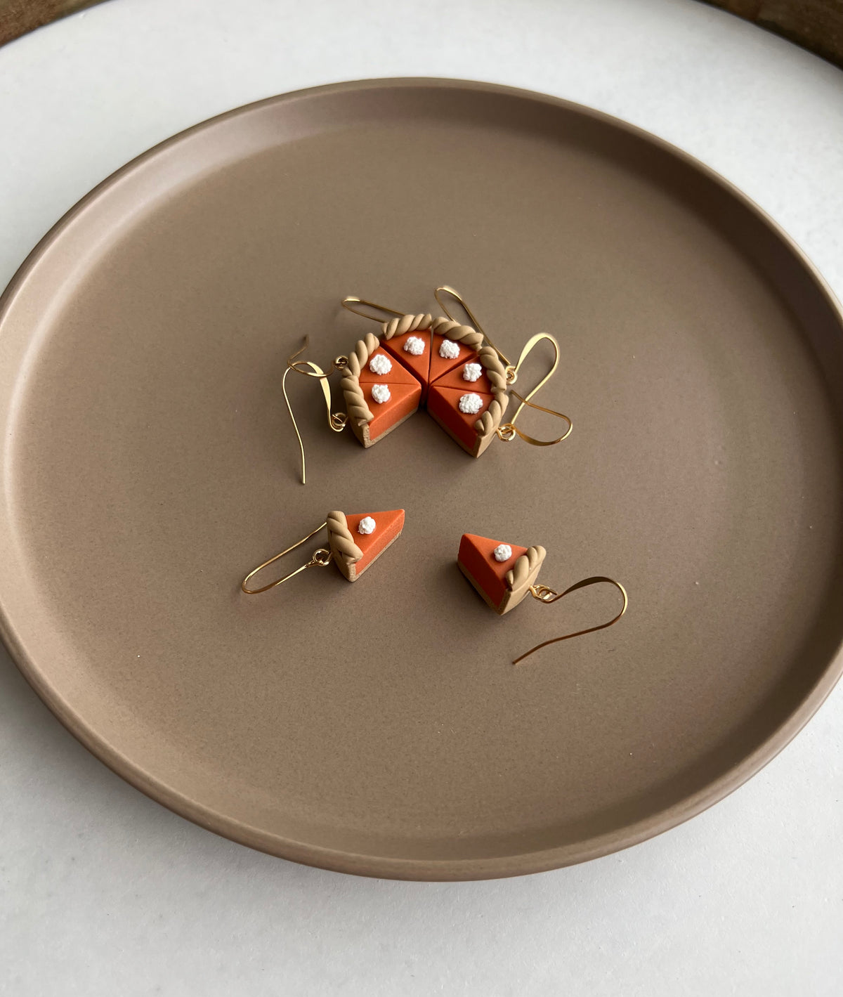 3D Pumpkin Pie Slices (1 pair - 2 slices)