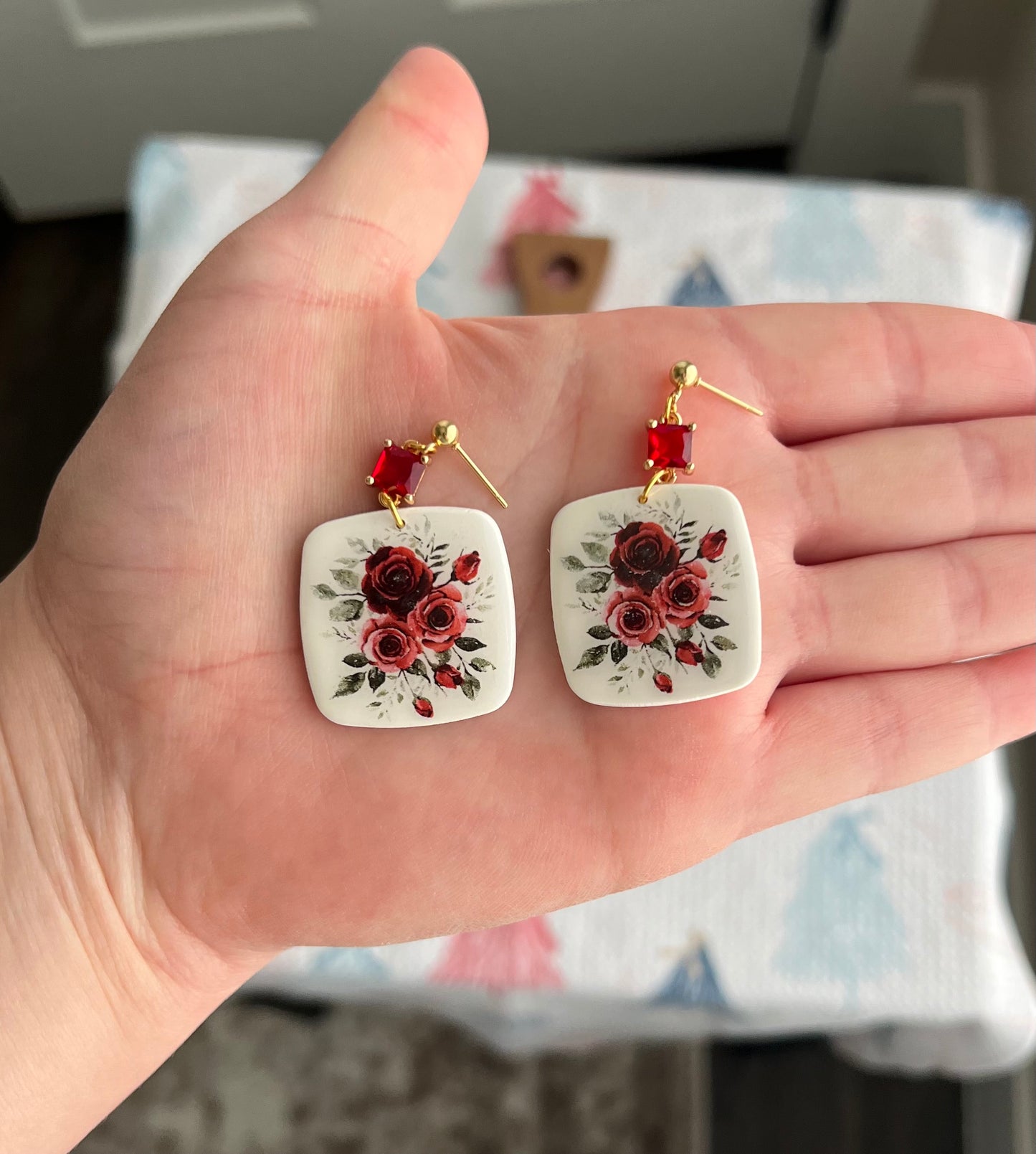Natalie - Red Floral Print