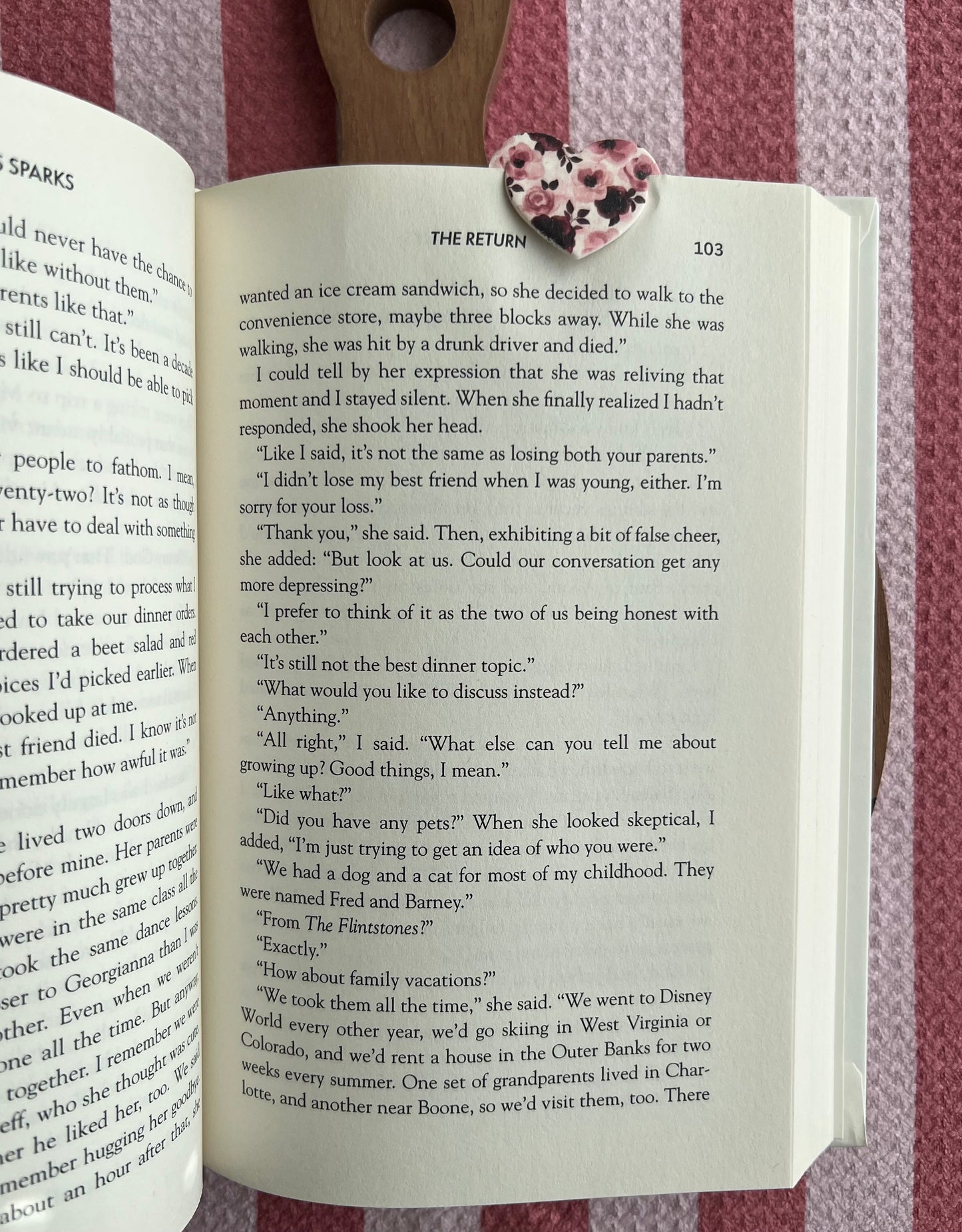 Heart Bookmark - Deep Floral