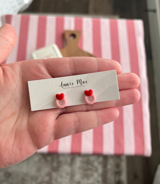 Heart Ring Studs