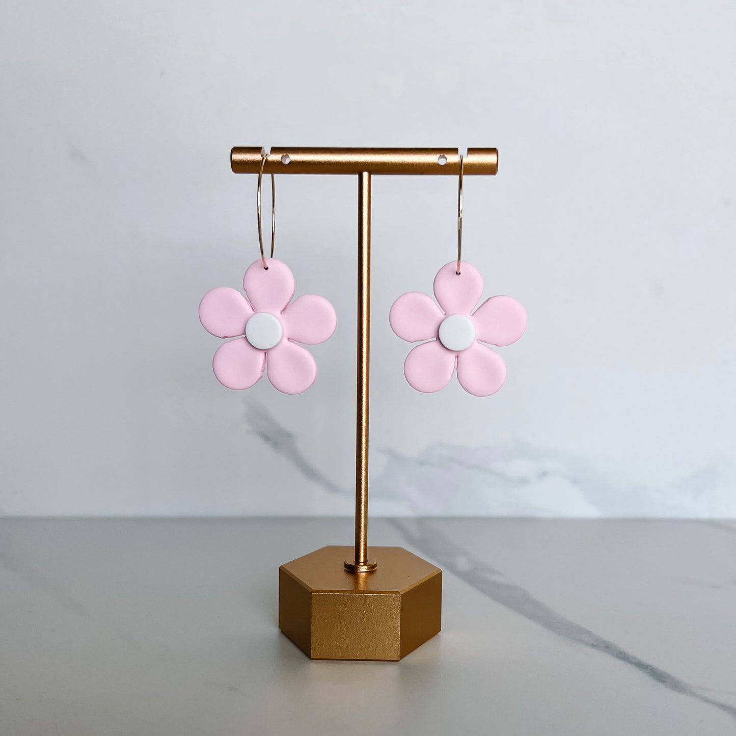 Spring Flower Hoops - Pink
