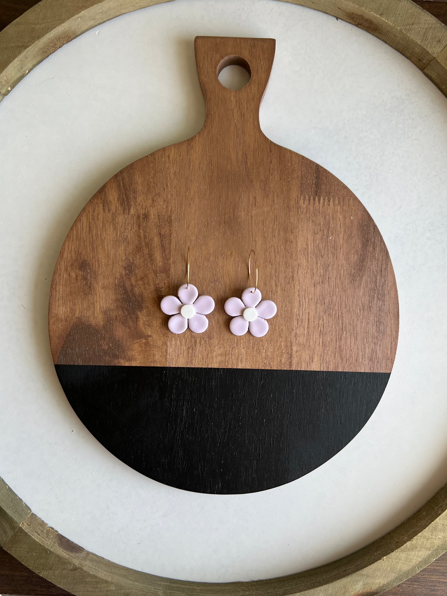 Spring Flower Hoops - Purple