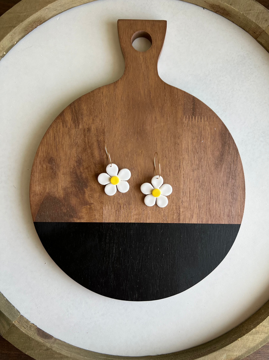 Spring Flower Hoops - White