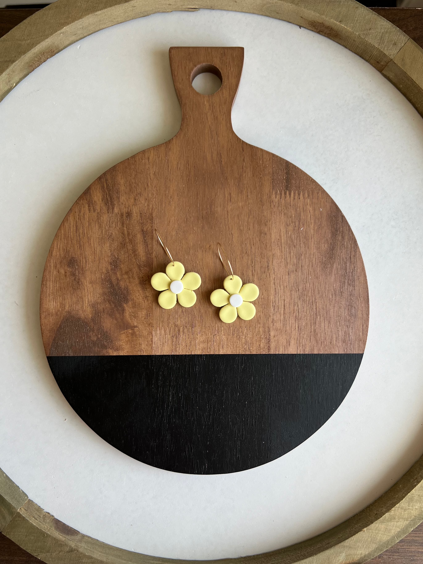 Spring Flower Hoops - Yellow