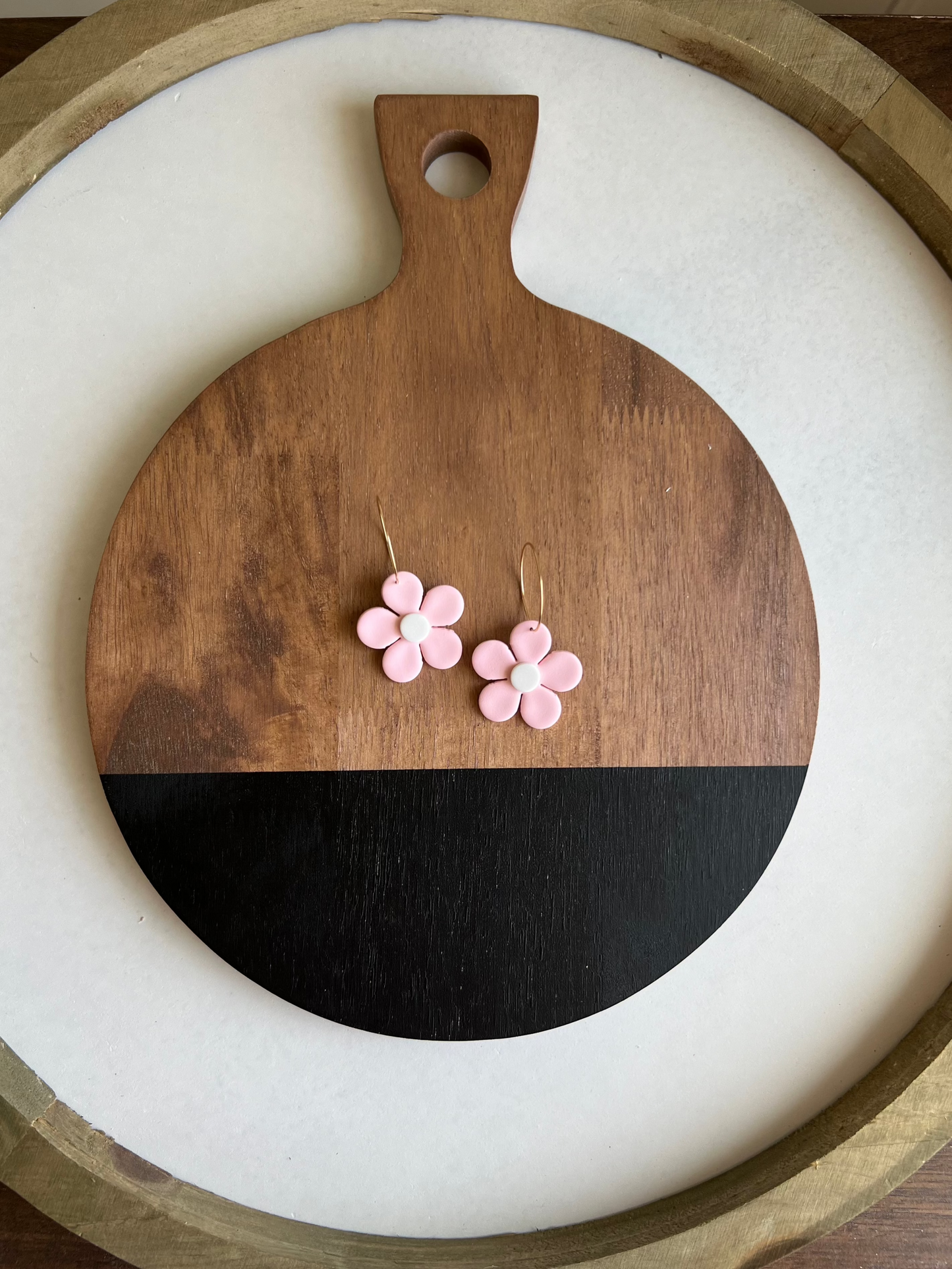 Spring Flower Hoops - Pink